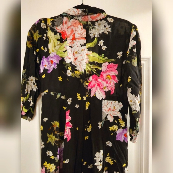 Zara floral maxi shirt dress - Picture 3 of 4